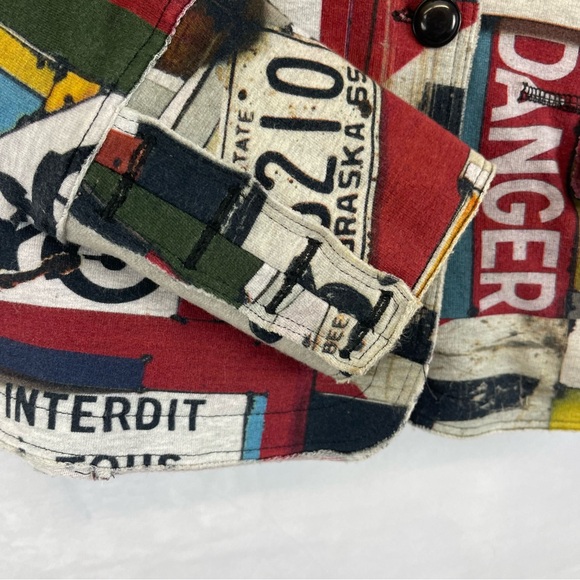 Aventures des Toiles Art Print Blazer Jacket Women’s 40 US 8 Multicolor Abstract - Picture 3 of 14